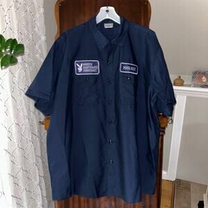 Playboy Work Shirt Bunny Pool Boy short sleeve button up size XXL